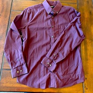 Stylish Purple Long Sleeve Shirt Express Size L